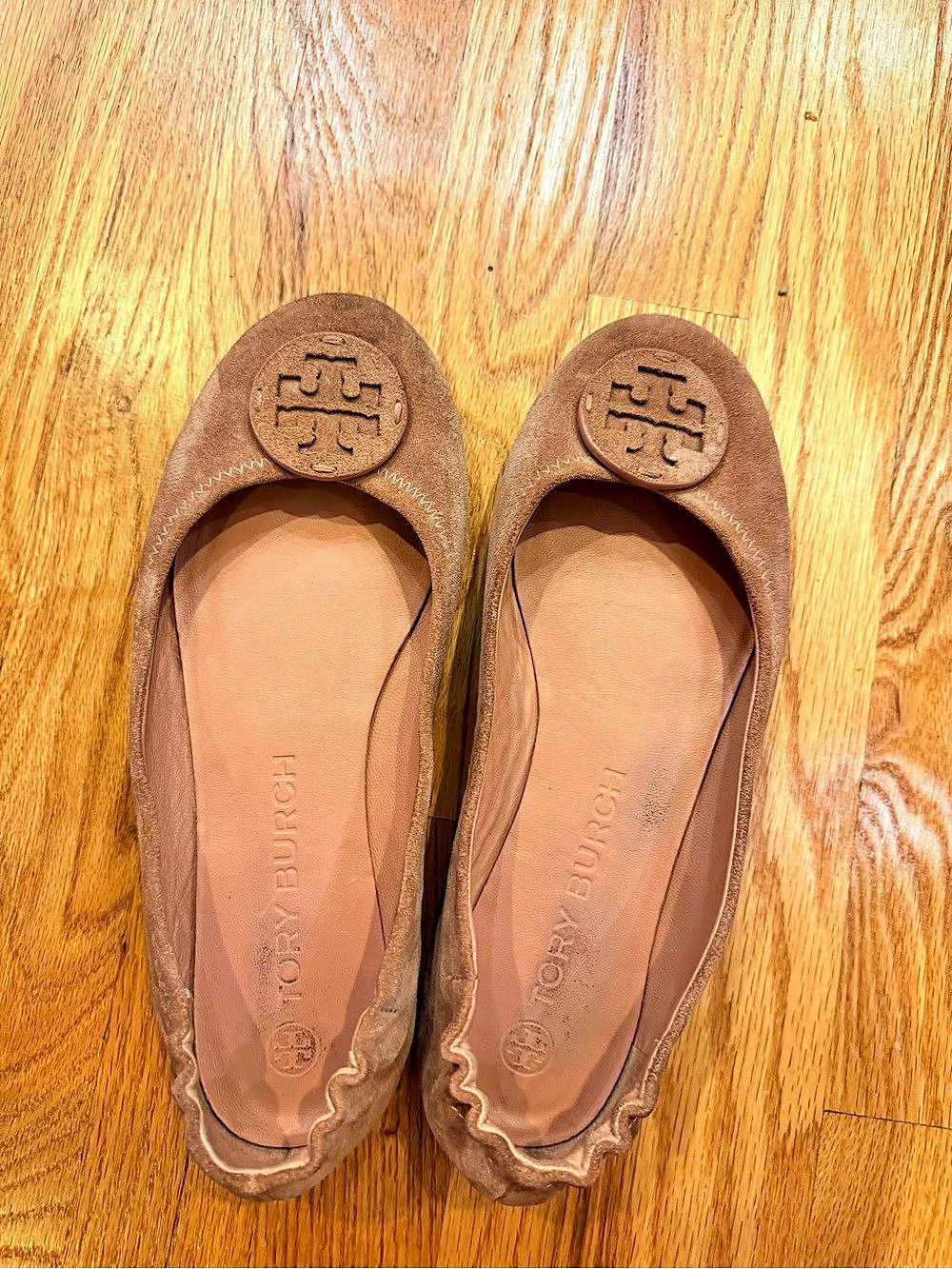 Tory Burch Minnie Travel Ballet Flat Pink US 9 Malva
